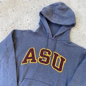 Vintage ASU Arizona State Champion Grey Spellout Hoodie Size S